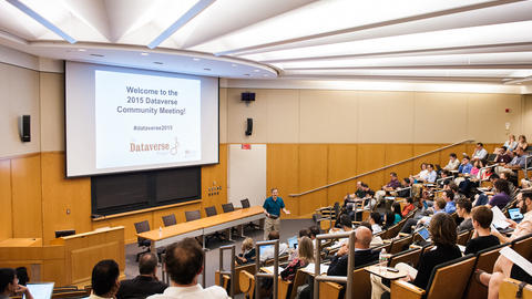 Gary King, IQSS Director, welcoming everyone to the first Dataverse Community Meeting.