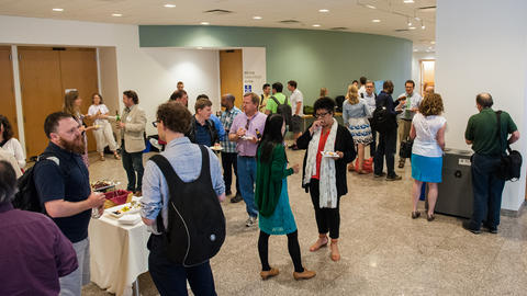 Wine + Cheese reception after day 1 of the Dataverse Community Meeting